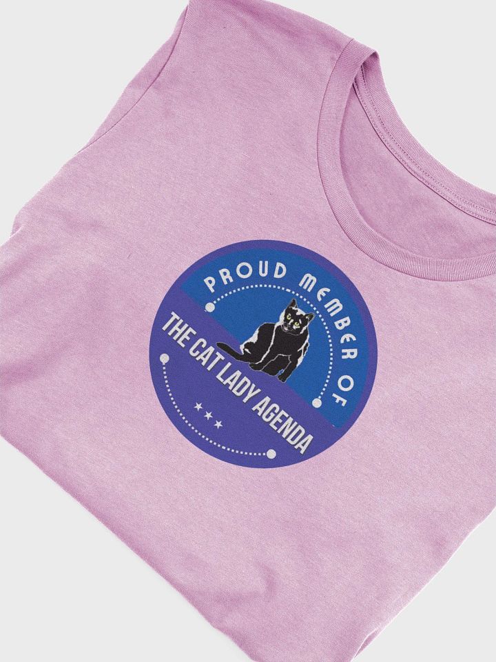 Cat Lady Agenda Blue Logo T-shirt product image (1)