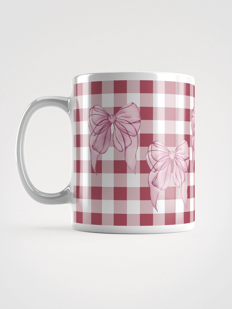 Mug Blanc Vichy Revisité - Pourpre - Cadeau Style Chic et Poétique product image (6)