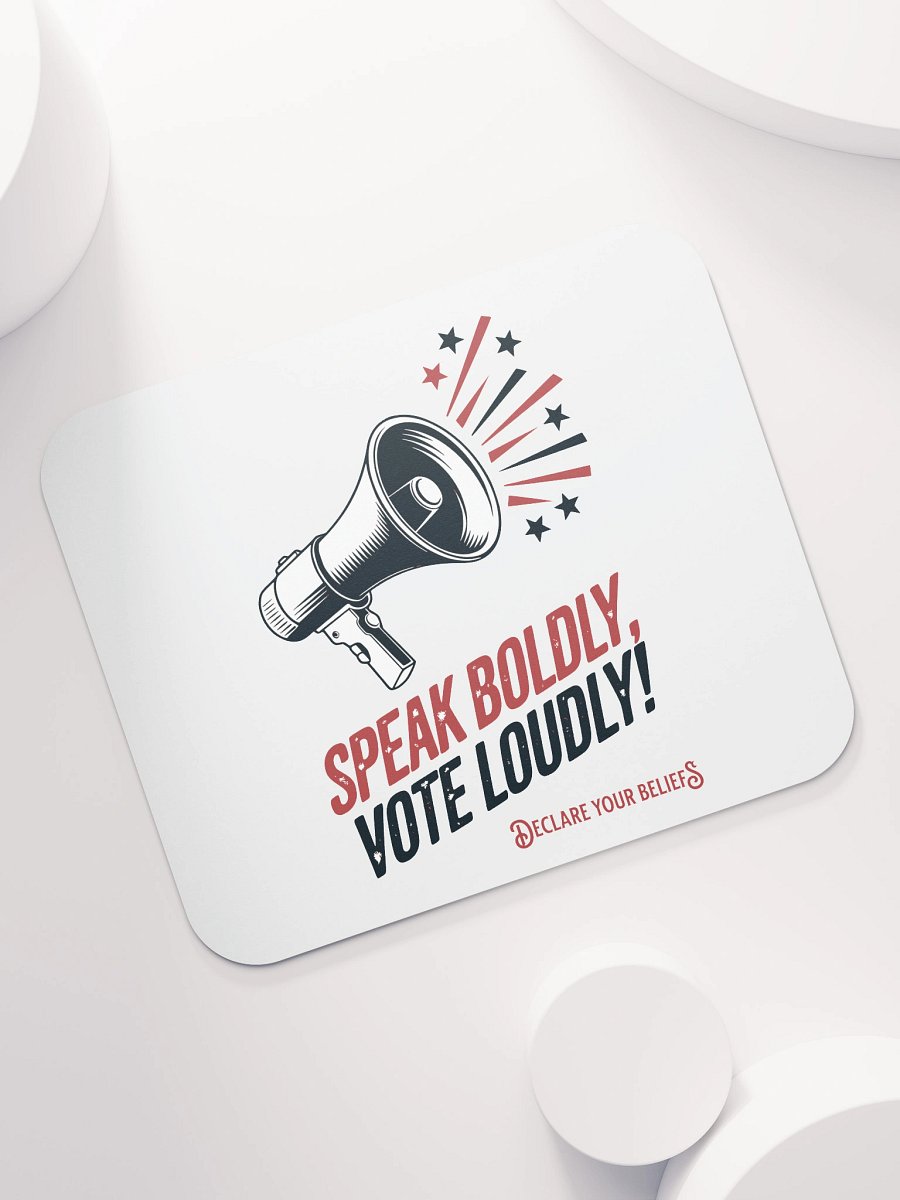 Speak Boldly Vote Loudly Megaphone Art mouse pad product image (7)