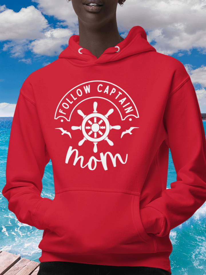 Follow Captain Mom – Funny Mom Hoodie product image (2)