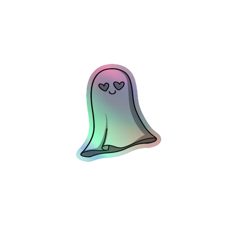 Love-Struck Ghost - Holographic Sticker product image (1)