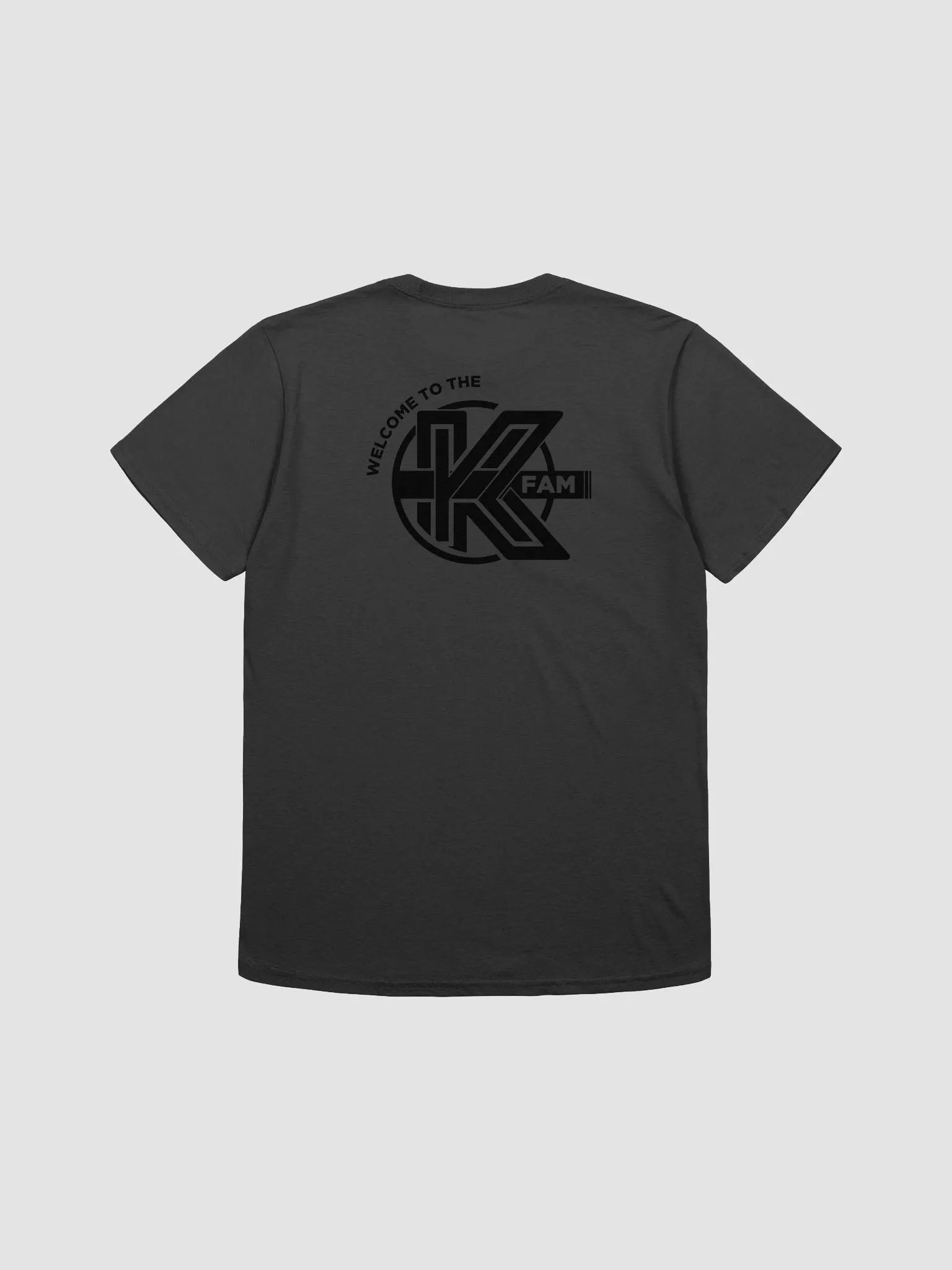 K Fam Gildan Unisex Softstyle T-Shirt - Black Logo FRONT and BACK product image (8)