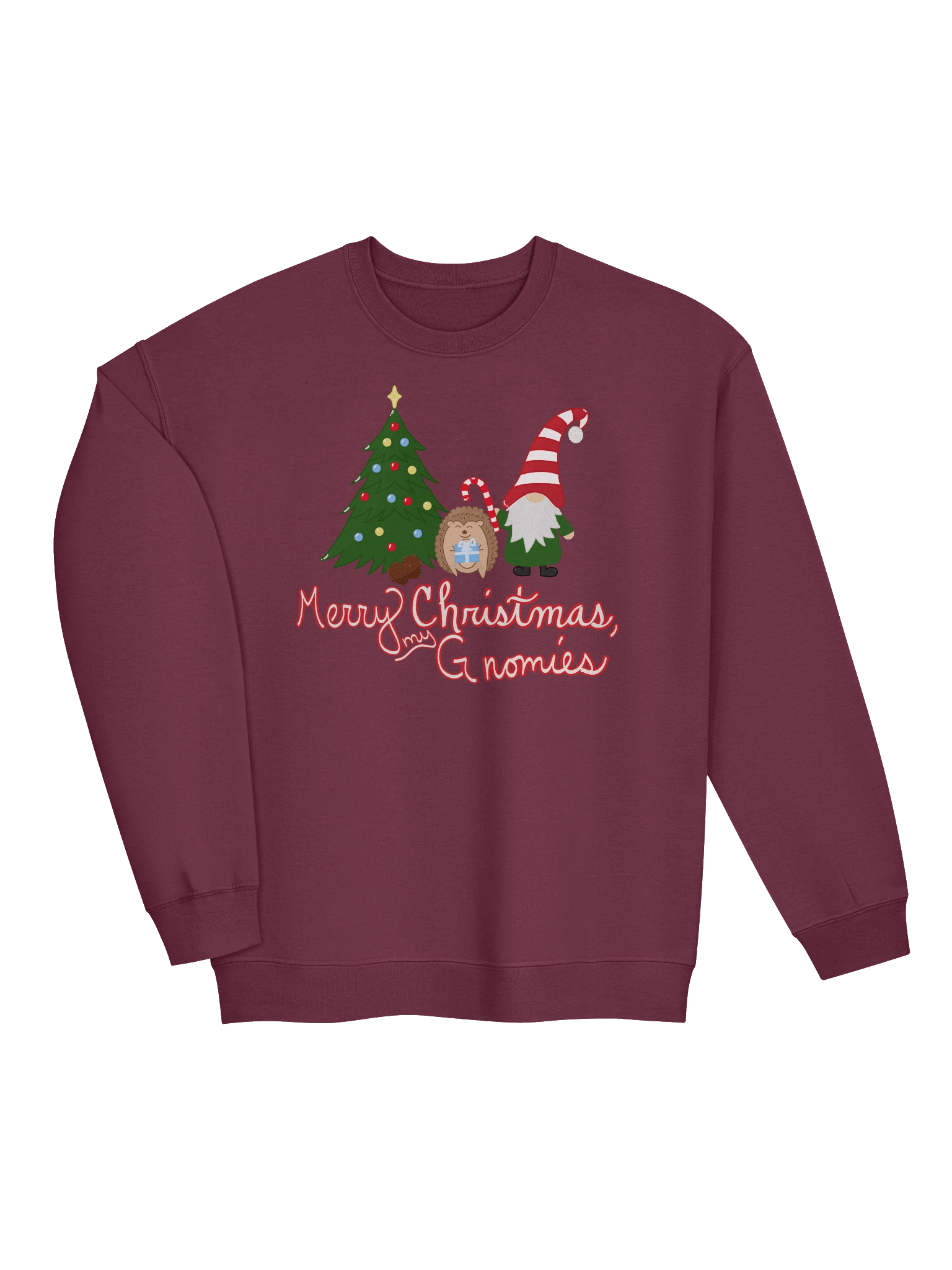 Christmas with my Gnomies "Merry Christmas" Design Crewneck Sweatshirt product image (3)