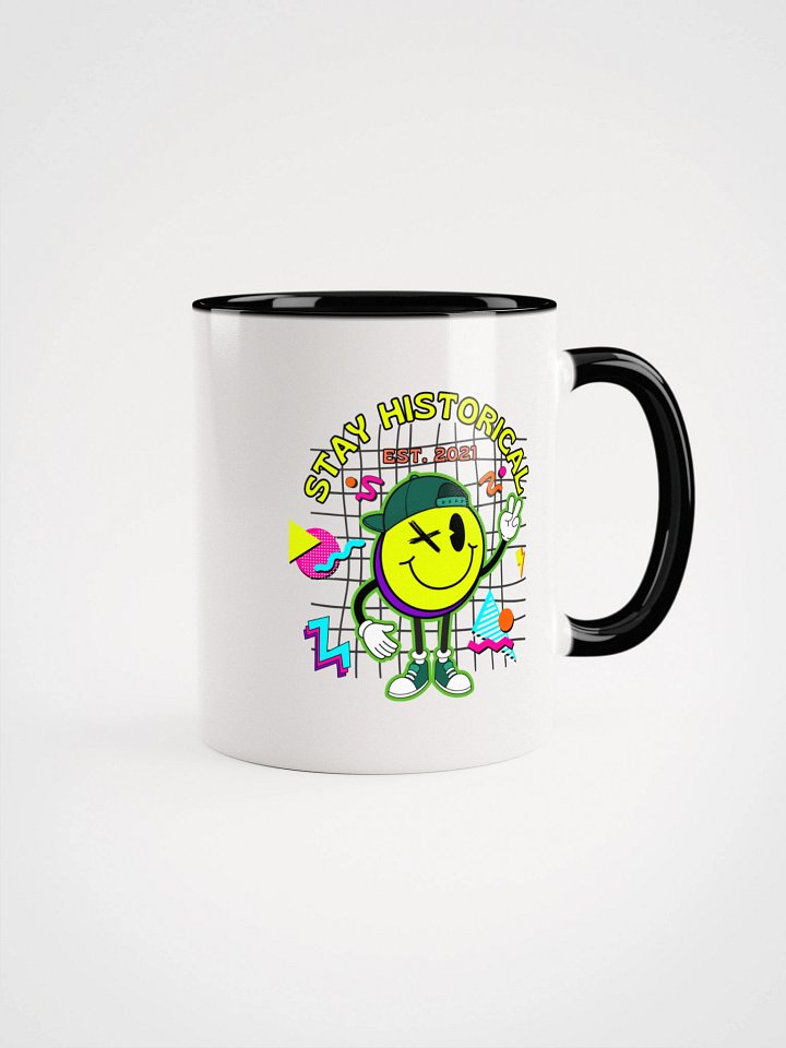 Stay Historical Smiley Face Mug – 90s Retro Coffee Cup (11oz Ceramic) product image (1)