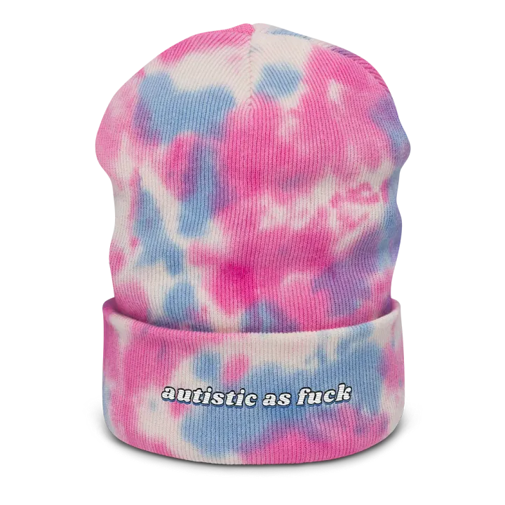 AUTISTIC AS F*CK tie-dye beanie product image (5)