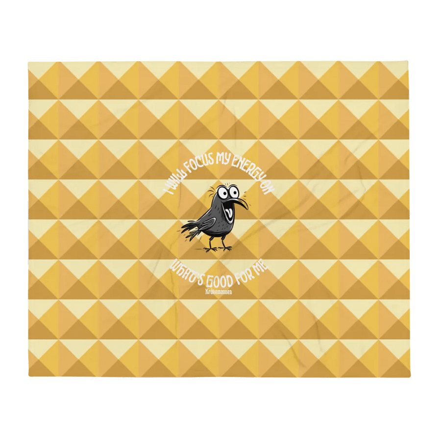 Throw Blanket 💛 I will focus my energy on what's good for me (127 × 153 cm) product image (1)