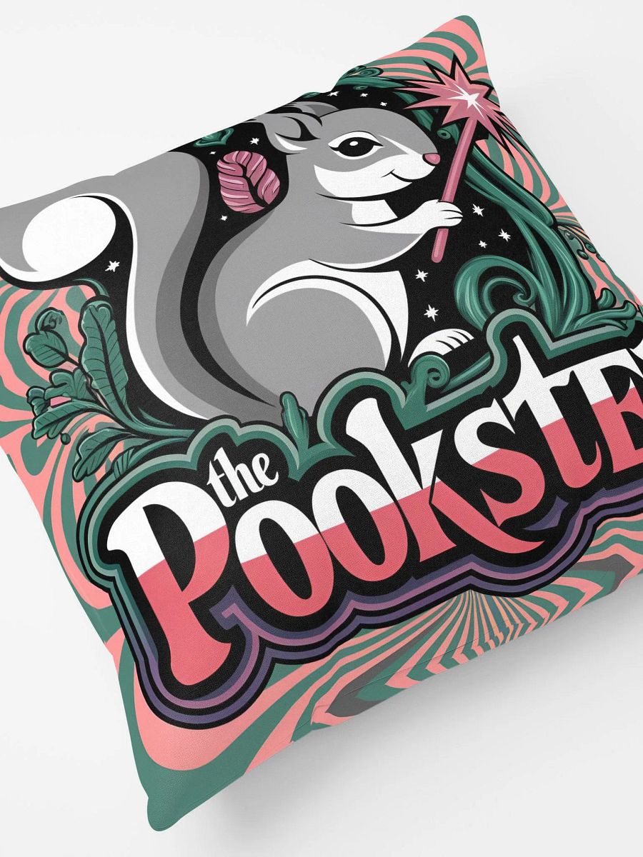 Comfy Pillow: The Pookster, trippy design, pink and green, magic wand product image (8)