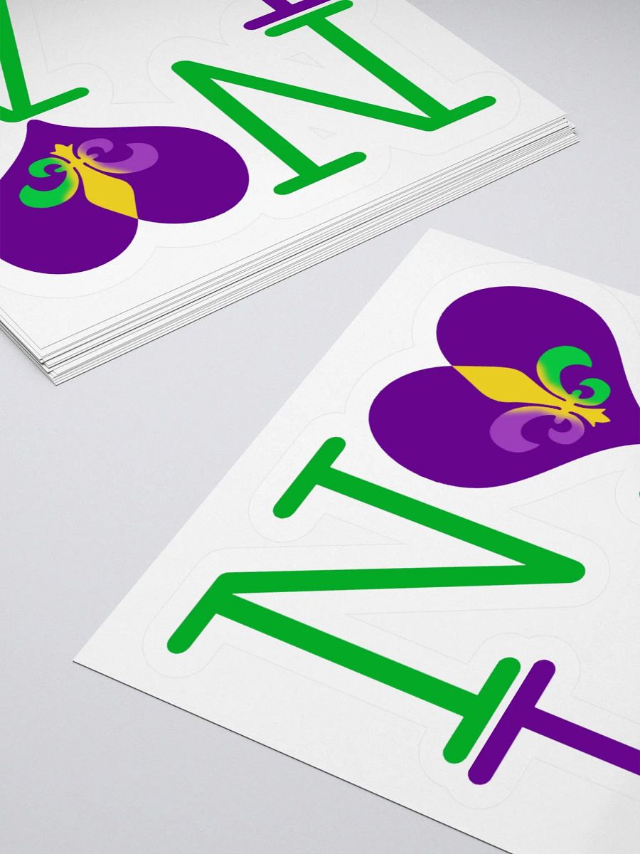 I LOVE NOLA **BIGSHOT STICKER** (MARDI GRAS) product image (4)