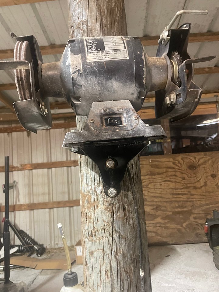 Bench grinder wallmount bracket product image (2)
