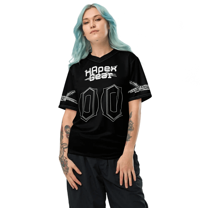 Capital Rover - Black - Recycled Unisex Sports Jersey - White HApex Gear Black Logo product image (1)