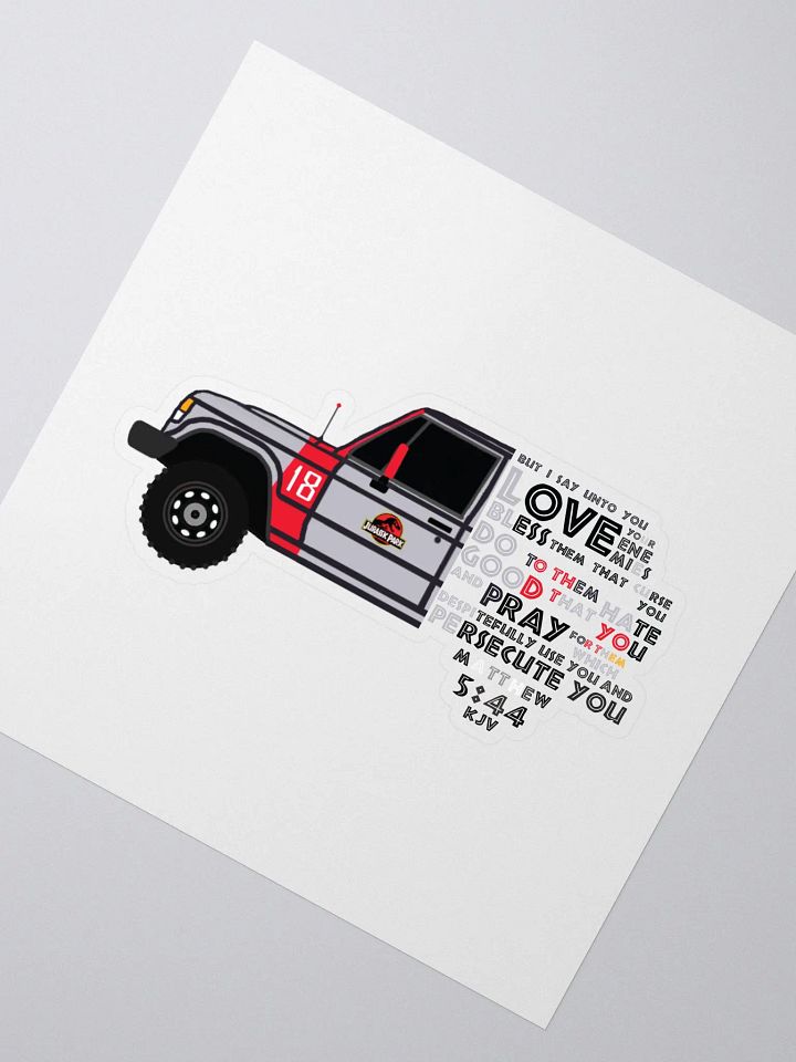 Raider Bible Verse (Matthew 5:44) Sticker product image (2)