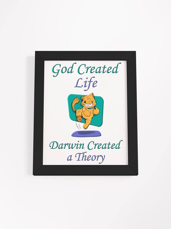 God and Darwin Cat Dance Print product image (1)