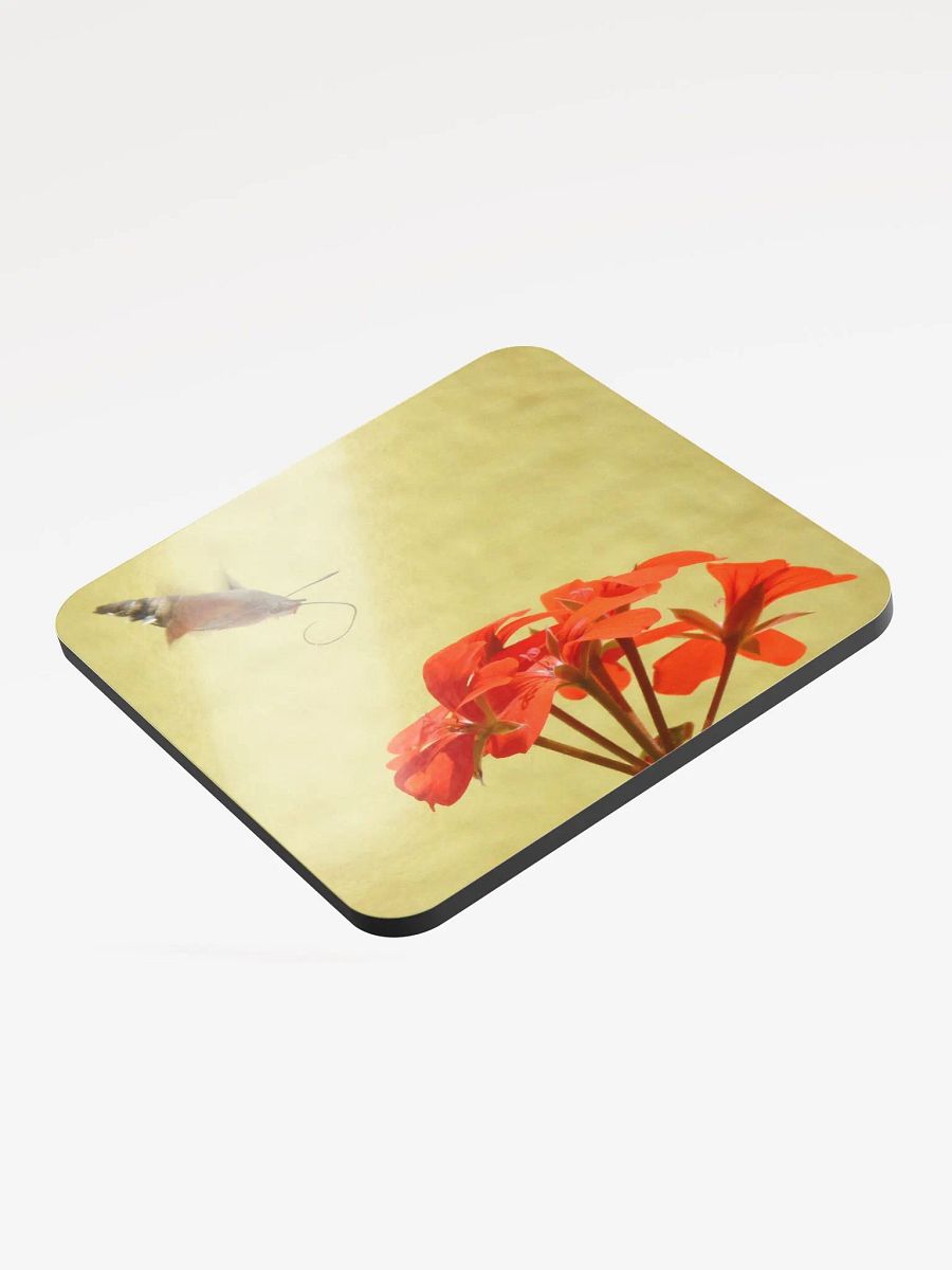 The hummingbird hawk-moth - Glossed Cork Coaster product image (3)