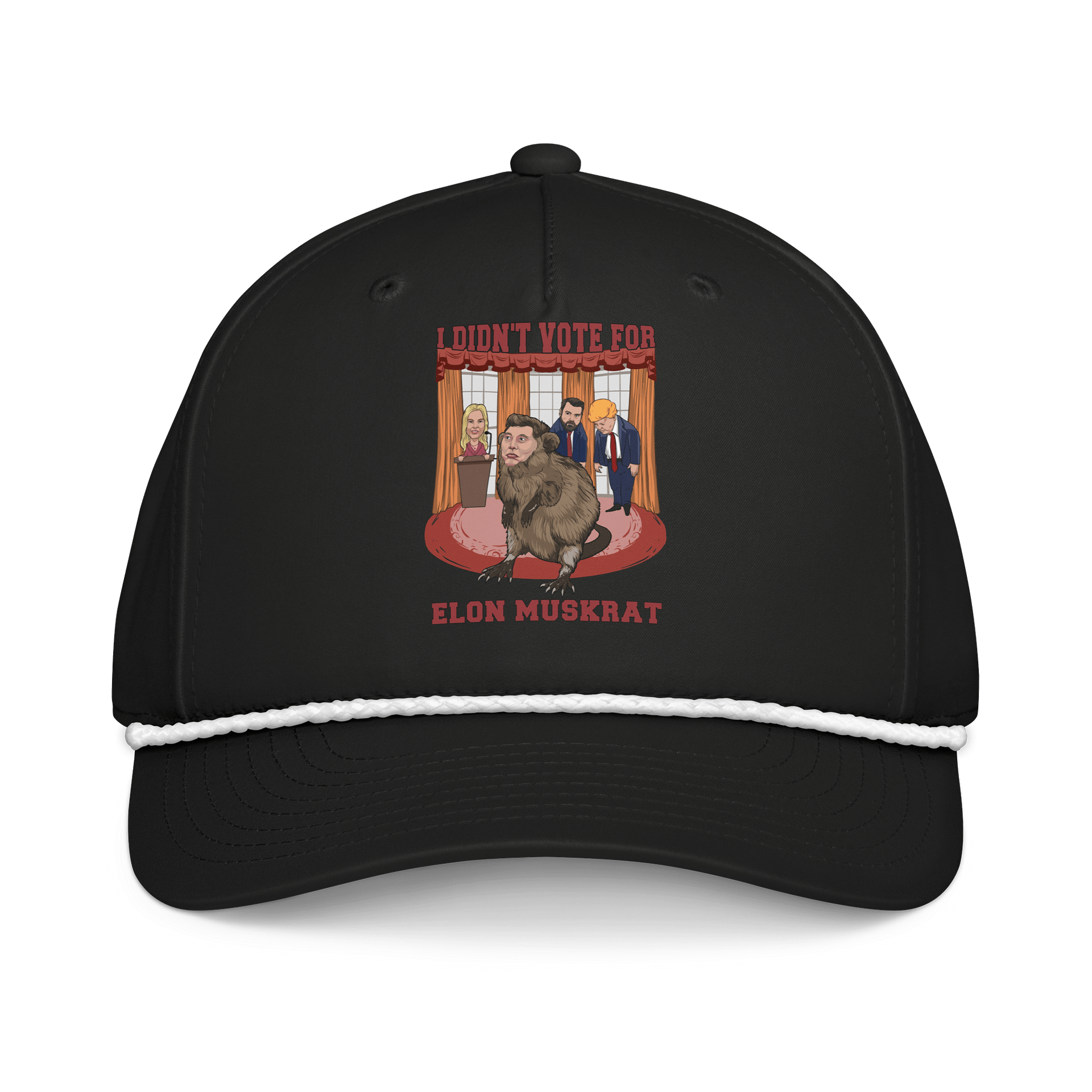I Didn’t Vote for Elon Muskrat Rope Cap product image (1)