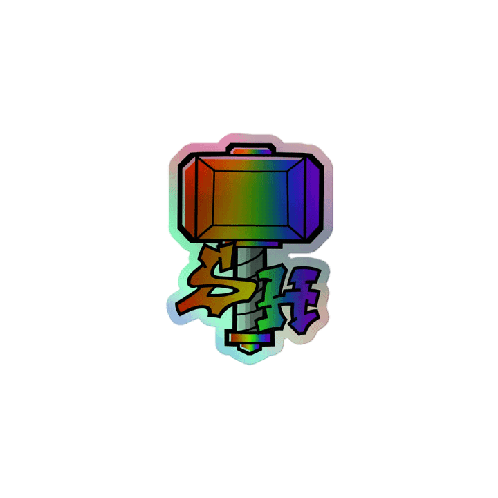 Prismatic Hammer Holographic Sticker Set product image (1)
