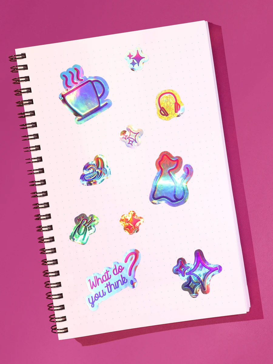Simply Neon Lines Holographic Stickers product image (2)