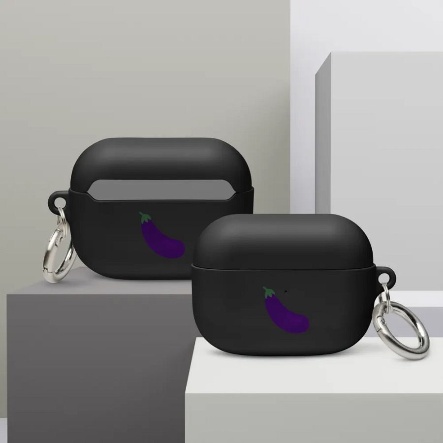 I Love Eggplant AirPods Case product image (67)