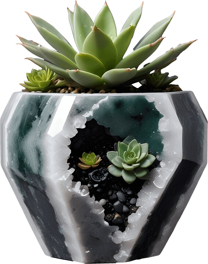 Quartz Eclipse – Succulent Pot png product image (1)