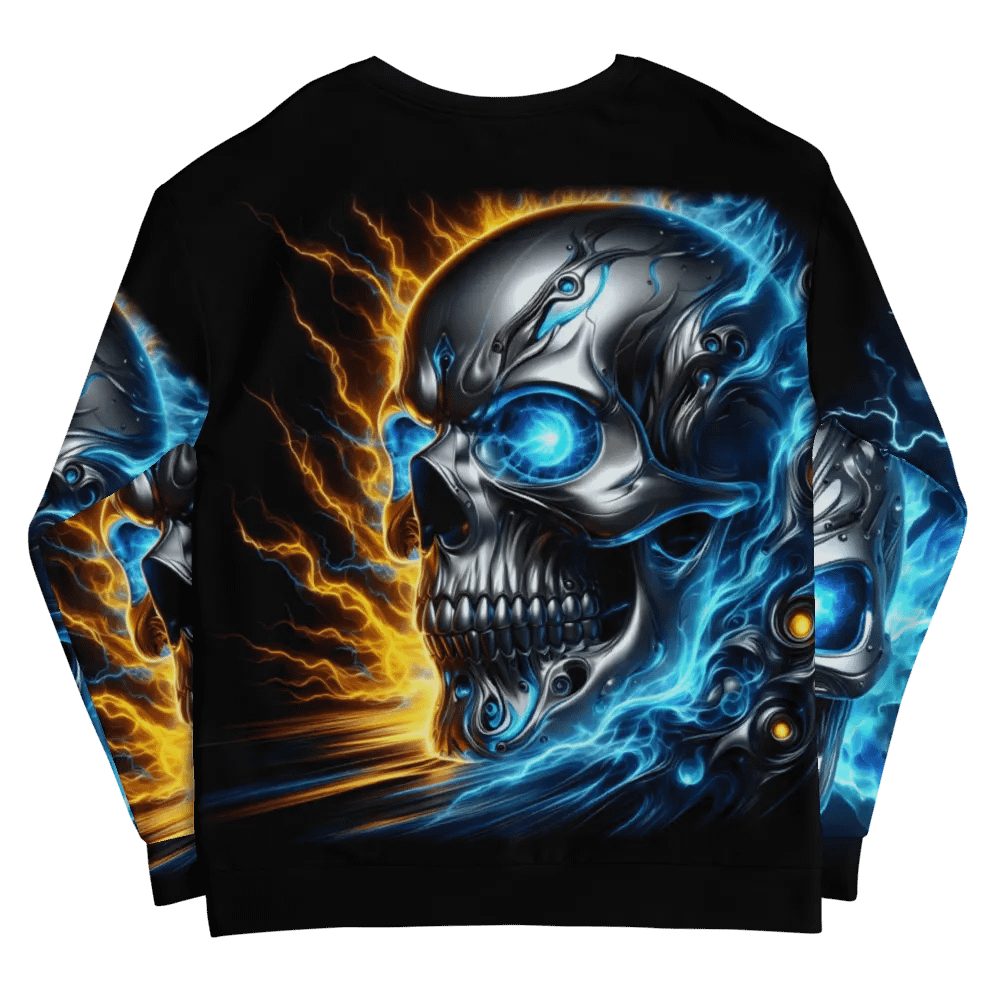 Cyber Skull All-Over Print - Unisex Sweatshirt #22 product image (12)