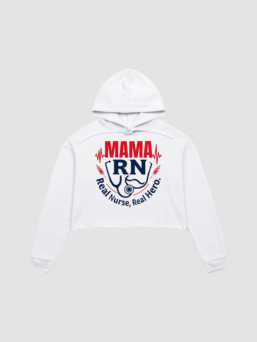 Mama RN, Real Nurse, Real Hero Crop Hoodie product image (2)