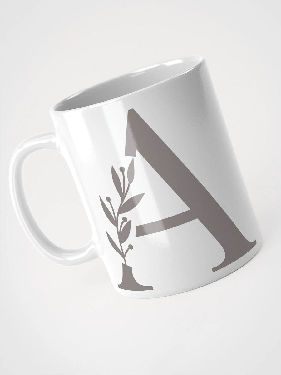 Aesthetic Foliage White Mug (Charcoal) product image (3)