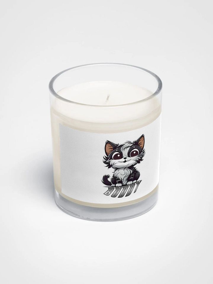 Buddy Soy Wax Candle In A Clear Glass Jar product image (2)