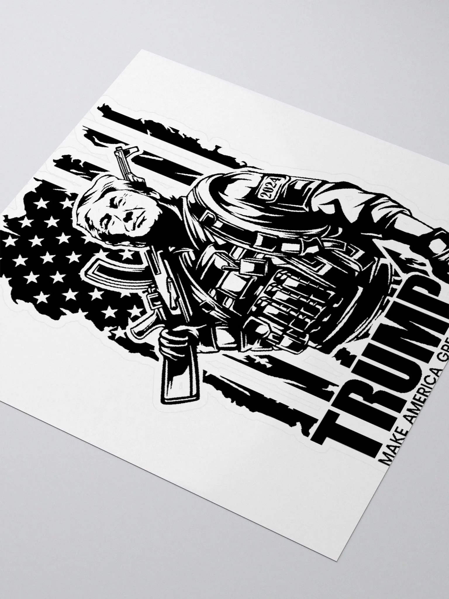Trump AK47 - Kiss Cut Sticker product image (9)