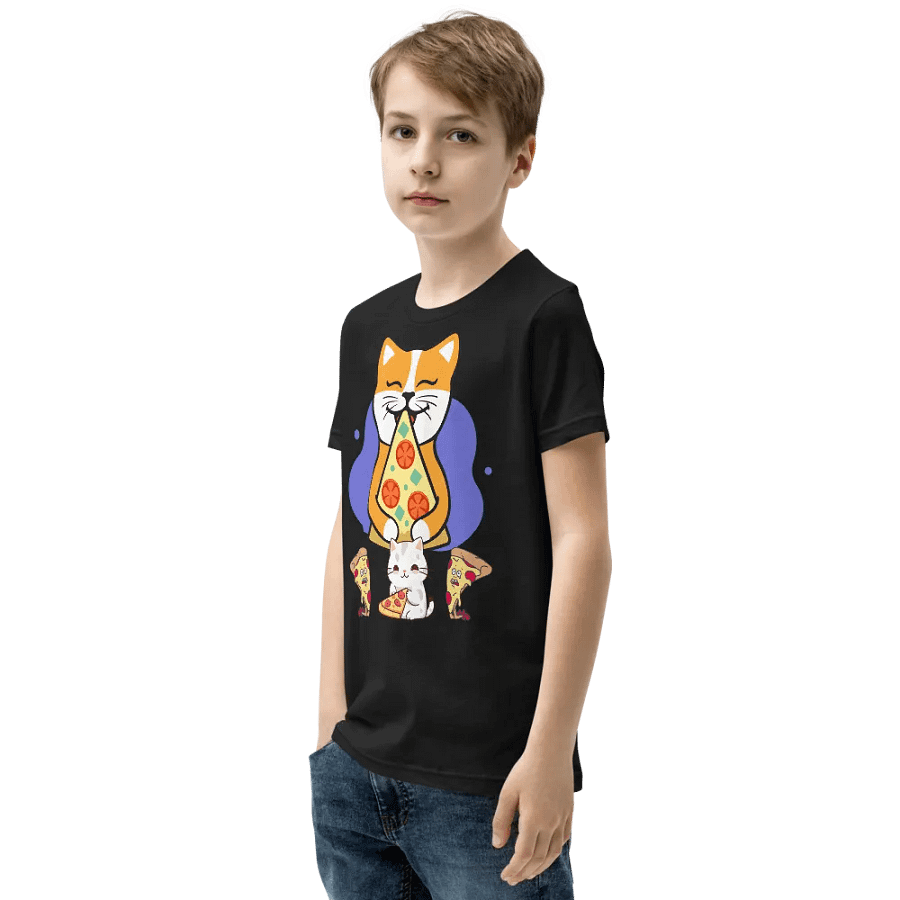 Kitty vs Pizza Kids Shirt product image (3)