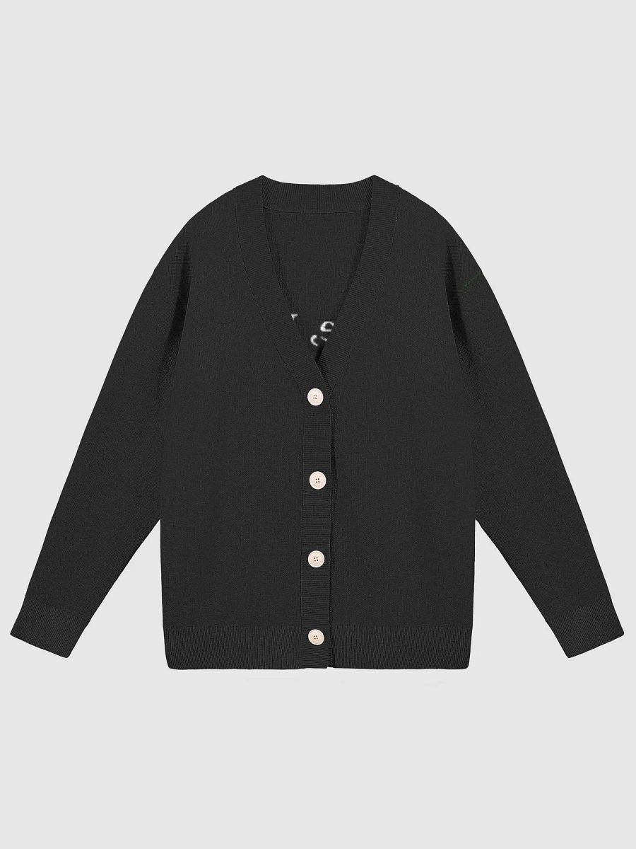 Peace, Love and Paris with Monuments Parisian Chic Knitted Cardigan | Black product image (2)