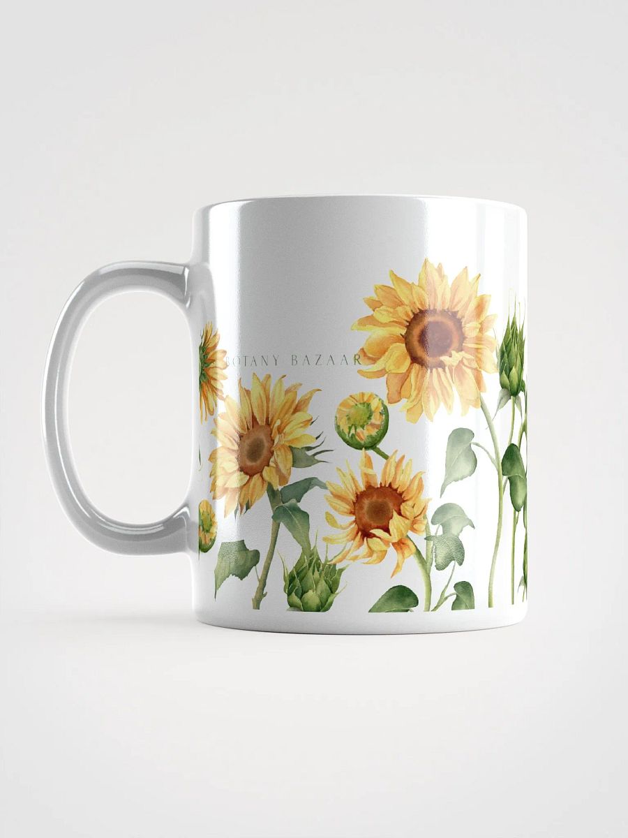 Sunflower Stalks White Ceramic Mug product image (11)