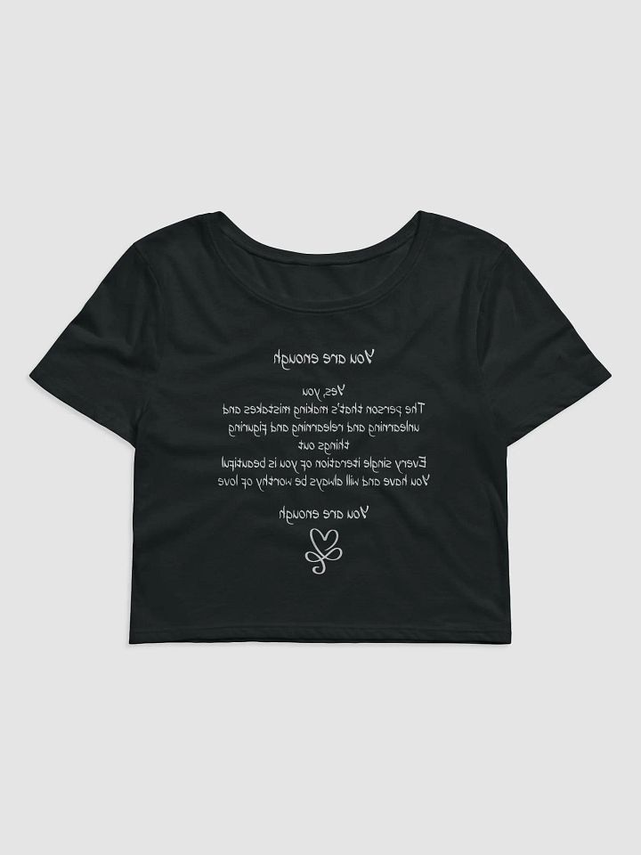 Printed Crop T-Shirt - You Are Enough product image (1)