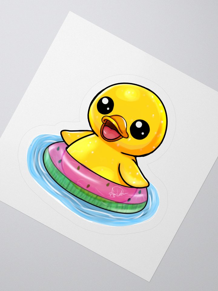 Summer Fun Ducky Kiss Cut Vinyl Sticker product image (2)