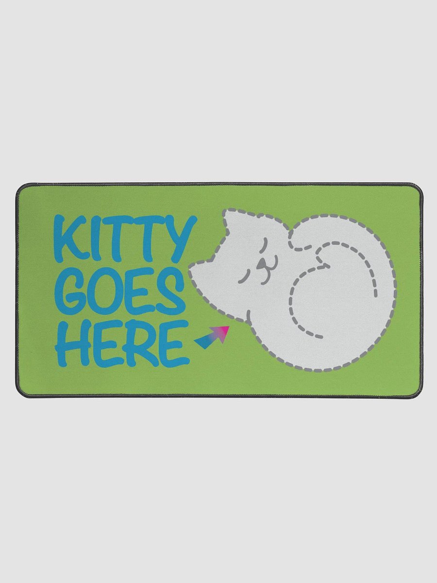 KITTY goes HERE! • Desk Mat by Allcolor product image (1)