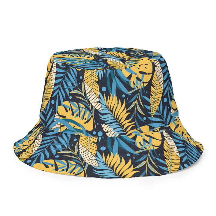 Trendy Reversible Bucket Hat with Vibrant Tropical Leaves product image (2)