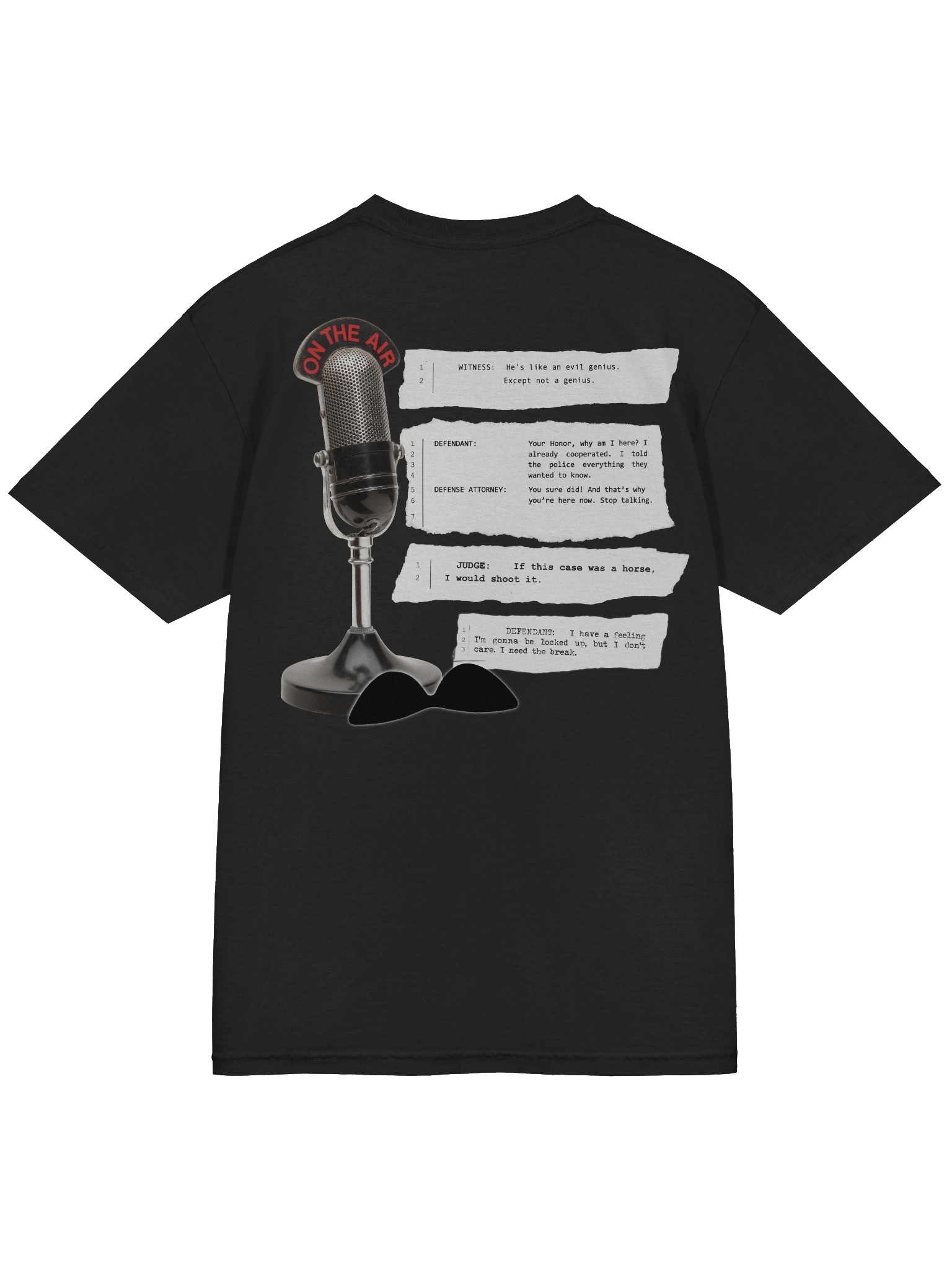 Iconic Court Transcripts Black T-Shirt product image (6)