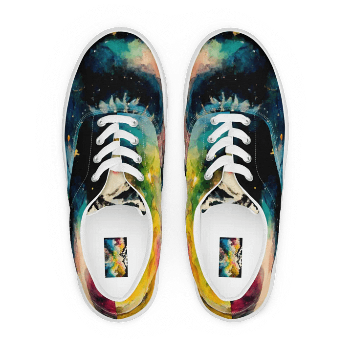 Starry Night women's canvas Lace-Up Shoes product image (1)