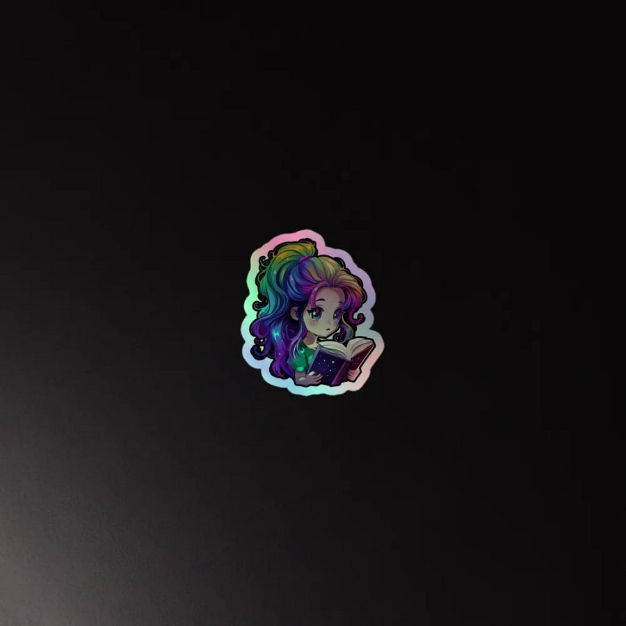 Rainbow Reading Holographic Sticker product image (3)