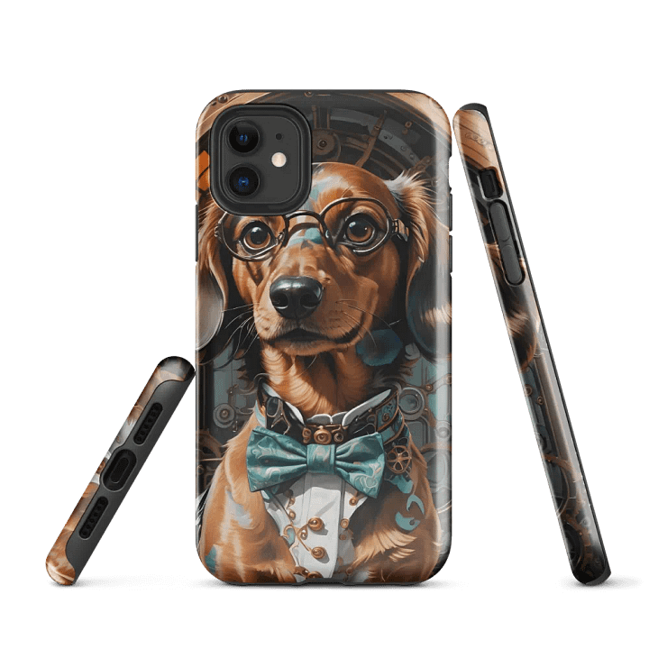 Steampunk Dachshund Pup iPhone® Tough Case product image (1)