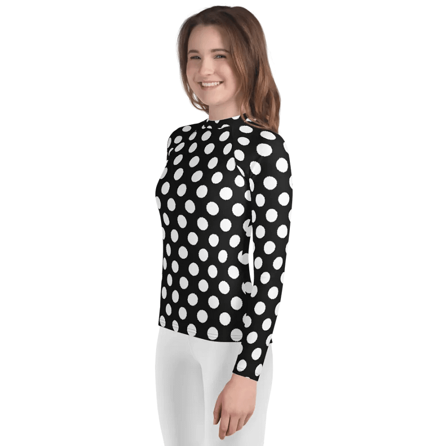 Stylish Circle Grid Youth Rash Guard product image (4)