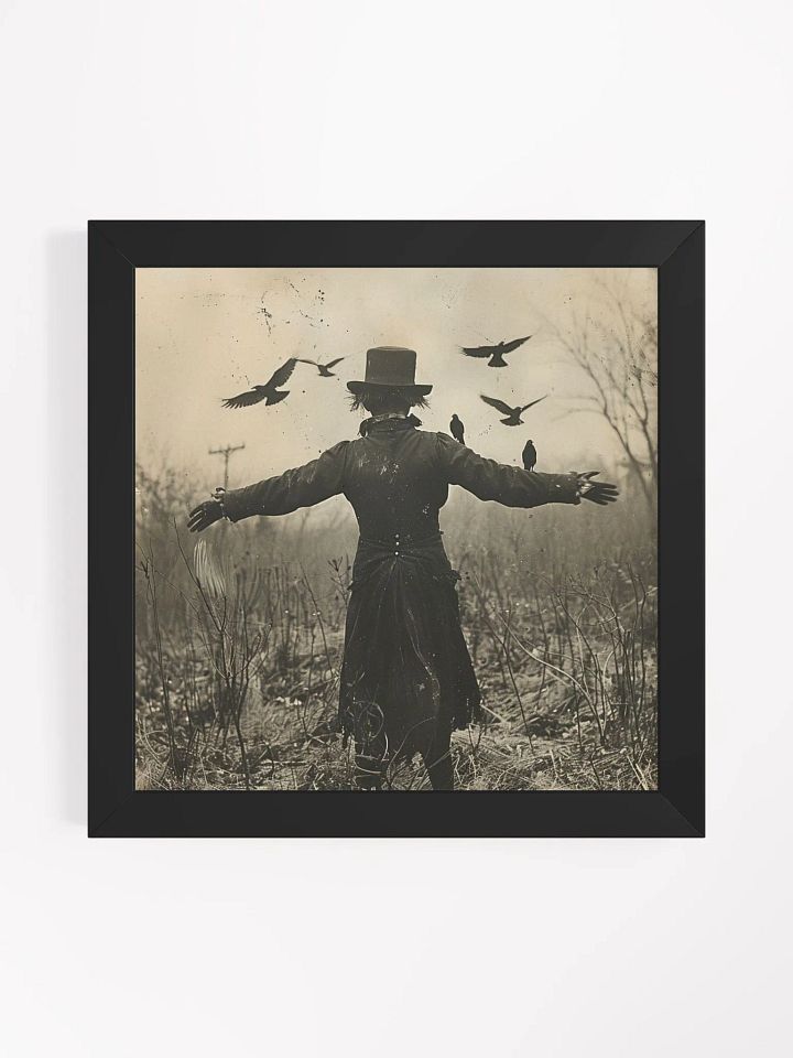 Human Scarecrow Black and White Framed Wall Art product image (3)