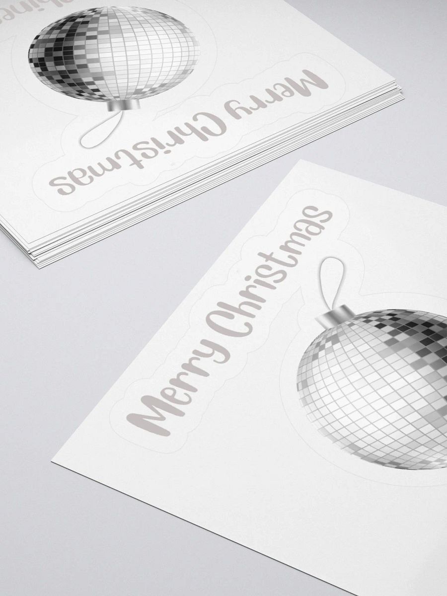 Hope it shines just for you ! Christmas Mirrorball Sticker - Silver product image (11)