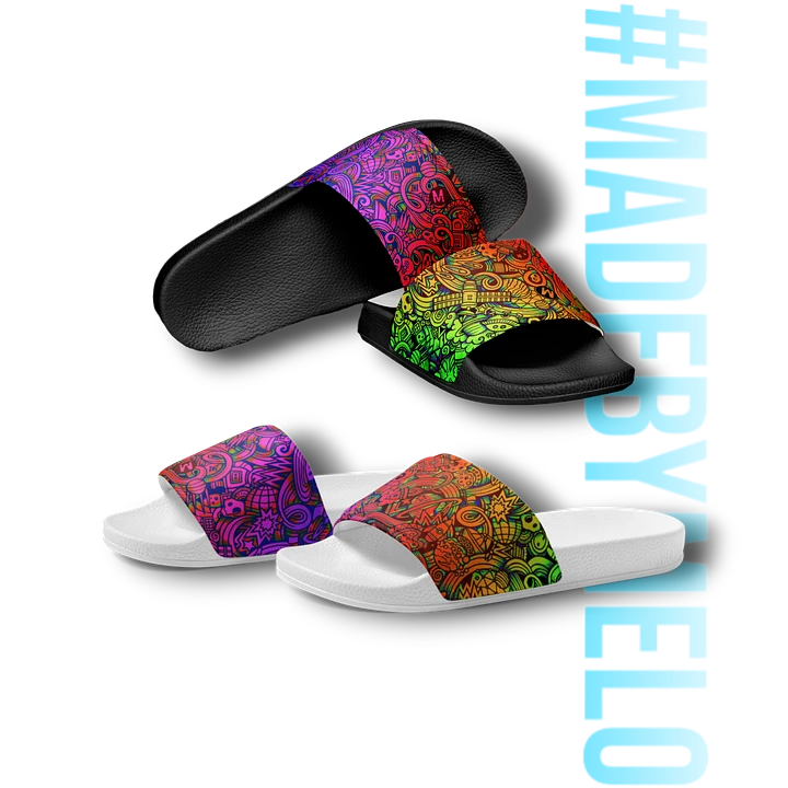 Rainbow Space Scribble - Women's Slides | #MADEBYMELO product image (1)