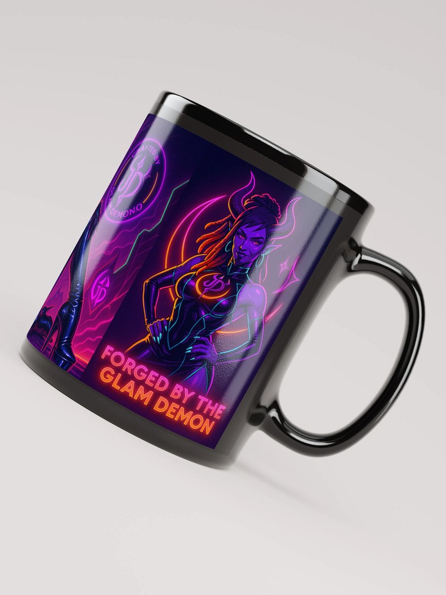 Glam Demon Mug – Jaz the Neon Brightmare | Infernal Latex Fantasy Coffee Cup product image (4)
