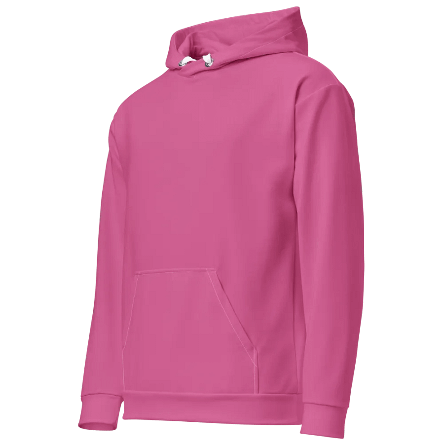 Plain Medium Pink Light Summer Unisex Recycled Polyester Heavyweight Premium Hoodie by Treasure Pie product image (12)