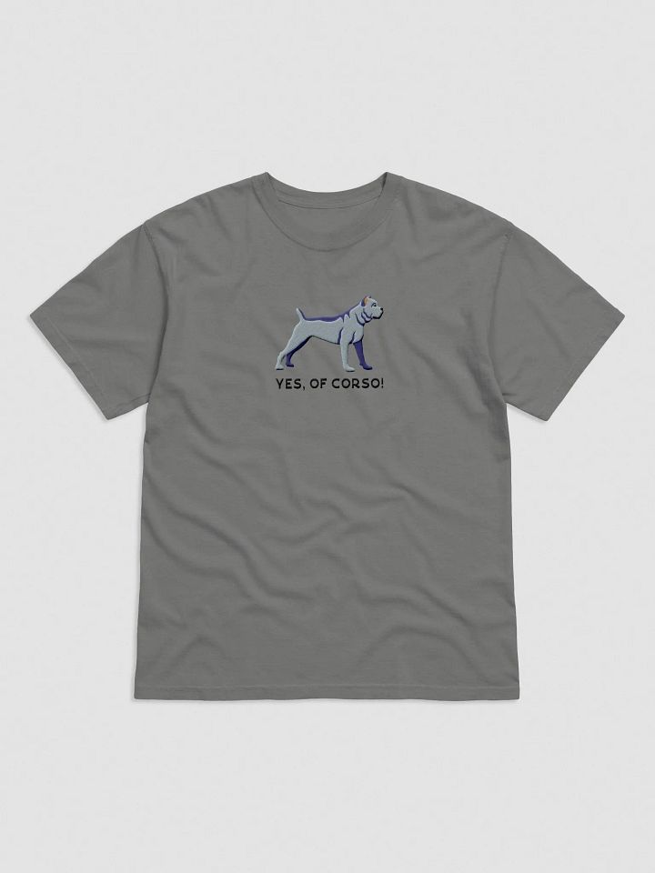Yes, Of Corso T-Shirt(Embroidered) of a Cane Corso(Blue) product image (5)