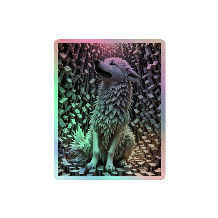 Surreal Wolf Holographic Sticker Sheet product image (2)