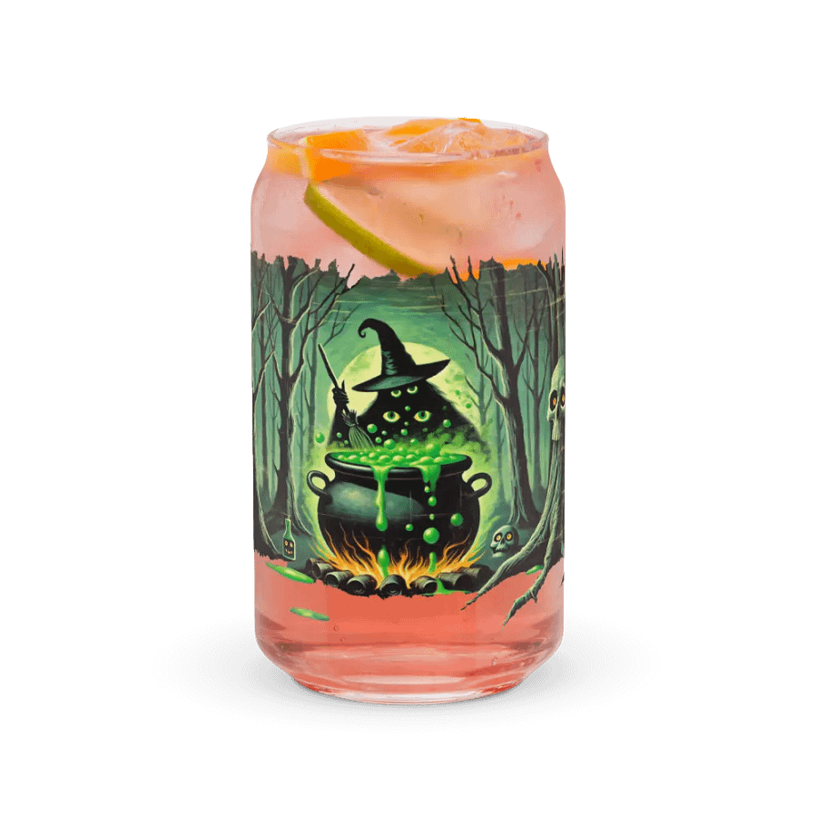 Cauldron Monster Halloween Brew Glass (Distressed Look) product image (7)
