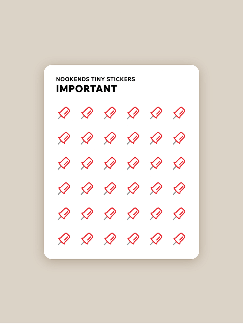 Tiny Stickers: Important FREEBIE