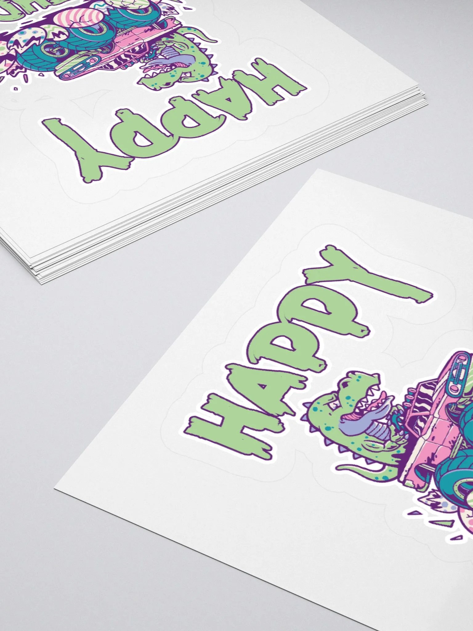 Happy Birthday (Dinosaur Monster Truck) Sticker product image (4)