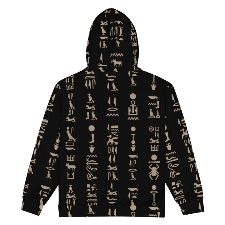 Isis Black Hieroglyphs Unisex Zip Hoodie product image (2)